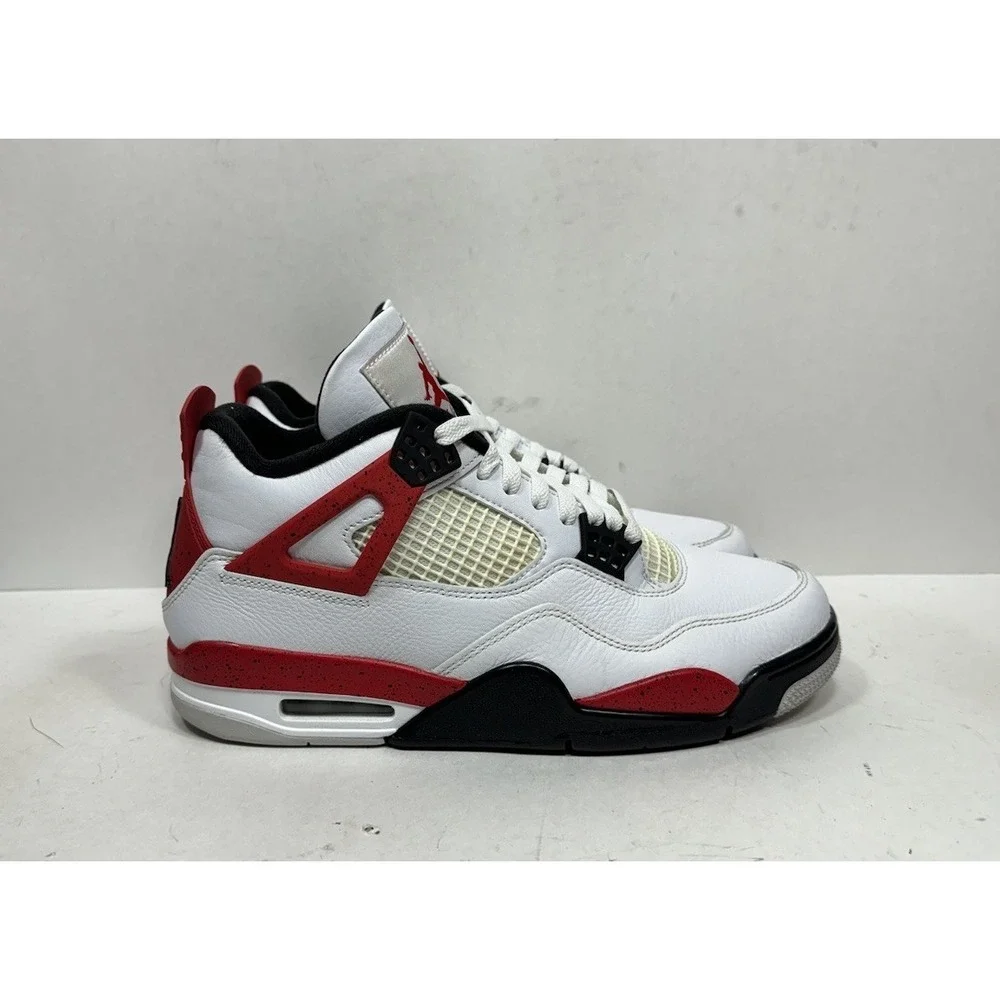 Air Jordan 4 Retro 2023 Red Cement Men's Size 9.5 DH6927-161 White‎ Sneakers